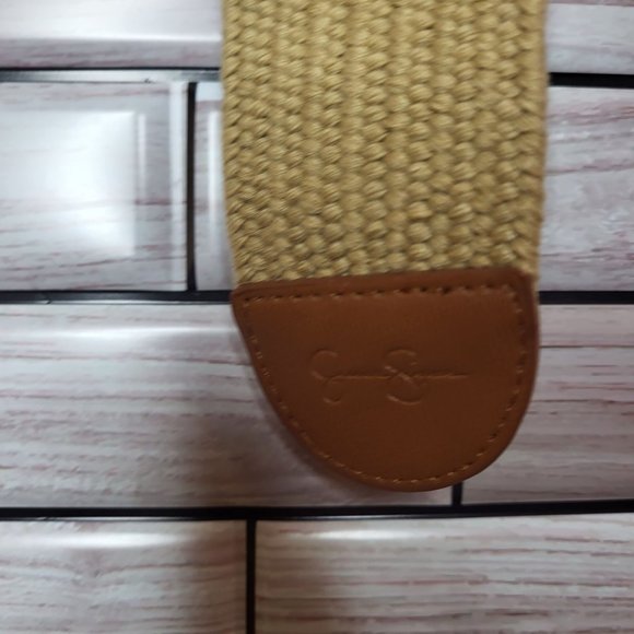 New Jessica Simpson TanBelt Women's Size S 4-6 Brown Leather Trim Pants or Jeans - Picture 4 of 10